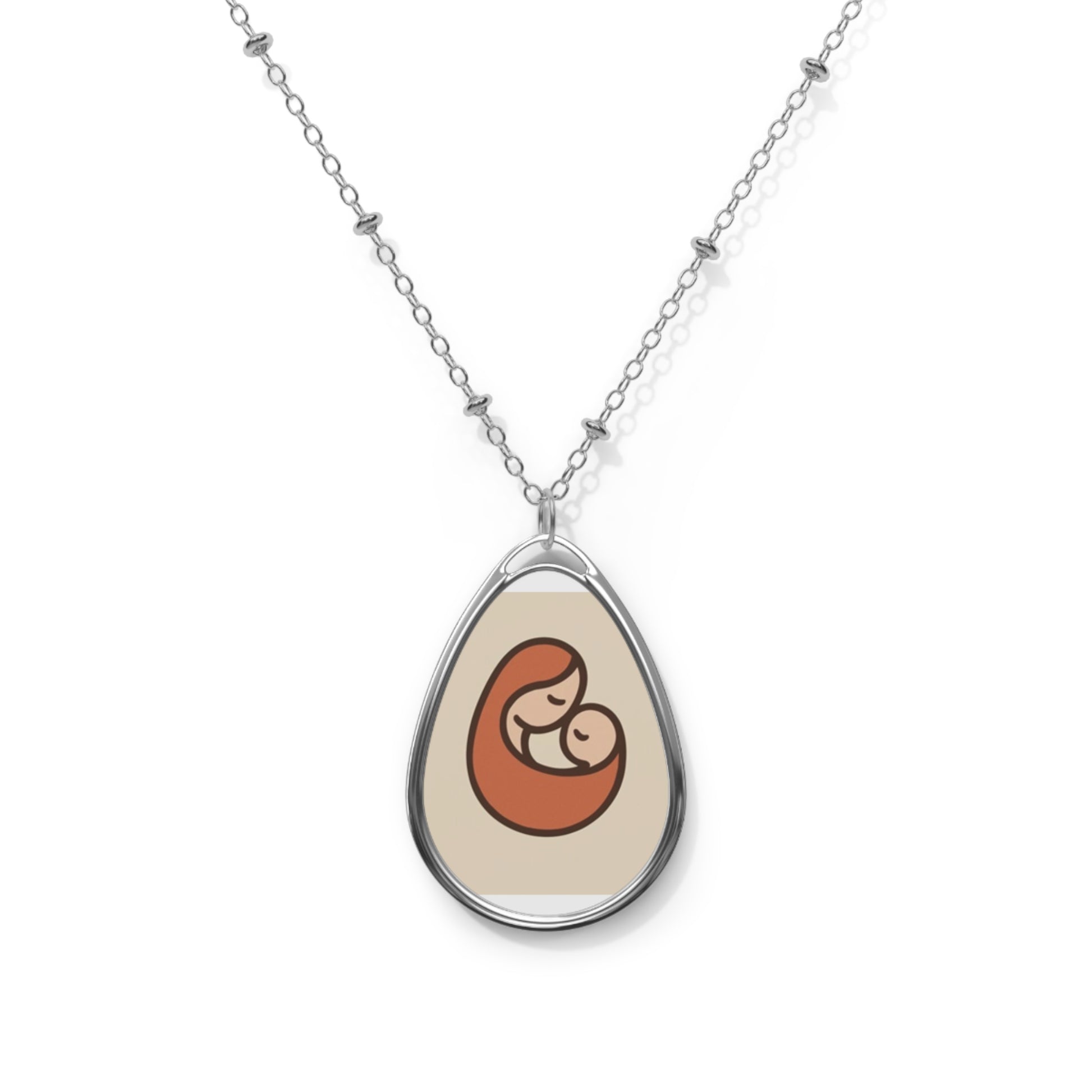 Embracing Love Pendant Necklace - Mother and Child Design, Jewelry Gift for Mom, Birthday, New Mom Gift, Family Keepsake